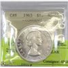 Image 1 : 1963 ICCS MS64 SILVER DOLLAR