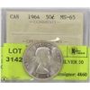 Image 1 : 1964 ICCS MS 64 CANADA SILVER 50 CENT