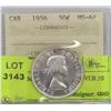 Image 1 : 1956 ICCS MS 64 CANADA SILVER 50 CENT