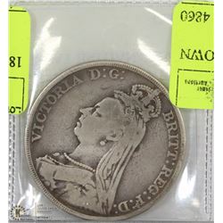 1889 GREAT BRITAIN SILVER CROWN