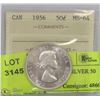 Image 1 : 1956 ICCS MS 64 CANADA SILVER 50 CENT