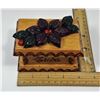 Image 2 : WOODEN TRINKET BOX & CONTENTS