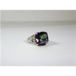 MYSTIC TOPAZ SQUARE CUT RING SZ 7