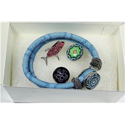 BLUE CHUNK STYLE BRACELET