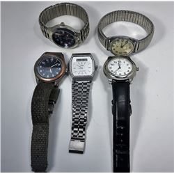 LOT OF 5 MEN'S WATCHES