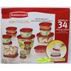 Image 1 : NEW IN BOX - RUBBERMAID 34 PIECE STORAGE SET