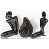 Image 1 : FLAT OF BLACK KNEELING LADIES WITH BLACK BUST