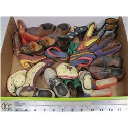 COLLECTION OF CERAMICS INCL SHOES, AND MORE