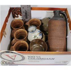 LOT OF 15 PIECES OF ASSORTED POTTERY