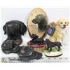 Image 1 : LOT OF 7 ASSORTED LABRADOR ORNAMENTS