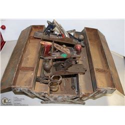 ANTIQUE TOOLBOX W/ ANTIQUE TOOLS