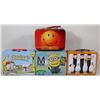 Image 1 : FLAT WITH ASSORTED LUNCH TINS INCL. MINIONS,
