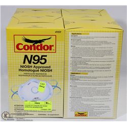 4 PACKS OF CONDOR N95 NIOSH APPROVED RESPIRATORS