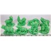 Image 1 : COLLECTION OF 8 JADITE/POLY RESIN CHINESE