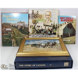 THE STORY OF CANADA BOOK W/ GOLD FOIL STAMPS AND