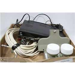 FLAT WITH SATELLITE RECEIVER WITH CORDS