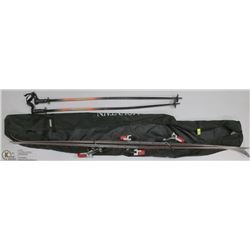FISCHER RC4 SKIS W/ POLES AND CARRYING BAG
