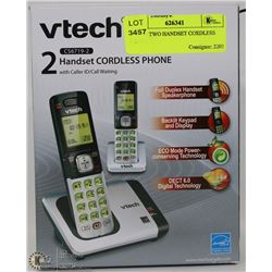 VTECH TWO HANDSET CORDLESS PHONE