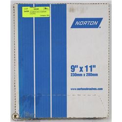 LOT OF 50 SHEETS 9X11 NORTON SANDING PAPER
