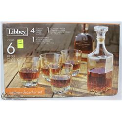 LIBBEYS 6PC GLASS & DECANTER SET