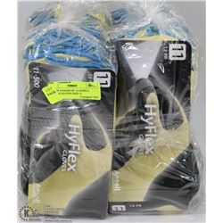 LOT OF 4 PACKS OF 12 ANSELL HYFLEX GLOVES SIZE 11