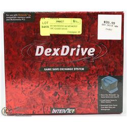 DEX DRIVE NINTENDO 64 MEMORY CARD TO PC GAME SAVE