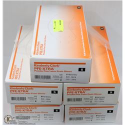 FIVE BOXES OF KIMBERLY-CLARK POWDER-FREE LATEX