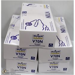 FIVE CASES OF VINYL GLOVES SIZE MEDIUM