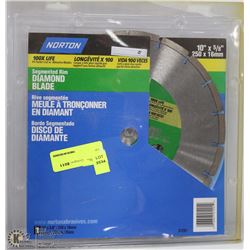 NORTON 10"X5/8" SEGMENTED RIM DIAMOND BLADE