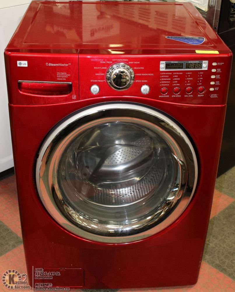 RED LG STEAM FRONT LOAD WASHER