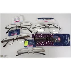 LOT OF 5 READING GLASSES STRENGTH +2.50