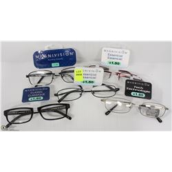 LOT OF 5 READING GLASSES STRENGTH +1.50