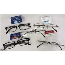 LOT OF 5 READING GLASSES STRENGTH +1.75 TO +2.25