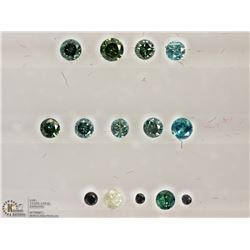 #1-GENUINE BLUE-GREEN LOOSE DIAMONDS