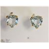 Image 1 : #2-10KT YELLOW GOLD AQUAMARINE EARRINGS