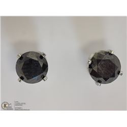 #18-14KT WHITE GOLD BLACK DIAMOND EARRINGS