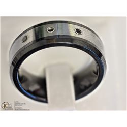 #22-TUNGSTEN CERAMIC BLACK DIAMOND MEN'S RING