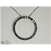 Image 1 : #24-STERLING SILVER DIAMOND PENDANT NECKLACE