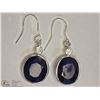 Image 1 : #28-14KT WHITE GOLD BLUE& WHITE SAPPHIRE EARRINGS