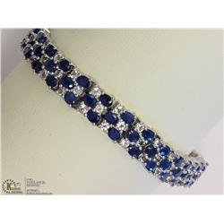 #30-STERLING SILVER SAPPHIRE BRACELET