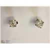 Image 1 : #31-14KT WHITE GOLD DIAMOND EARRINGS