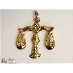 #36-10K YELLOW GOLD DIAMOND PENDANT