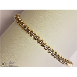 #37-10KT YELLOW GOLD DIAMOND BRACELET