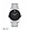 Image 1 : #38-MOVADO STAINLESS STEEL BLACK FACE MEN'S WATCH