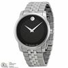 Image 3 : #38-MOVADO STAINLESS STEEL BLACK FACE MEN'S WATCH