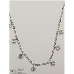 #45-14KT WHITE GOLD DIAMOND NECKLACE