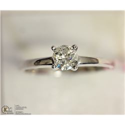 #46-14KT WHITE GOLD DIAMOND SOLITAIRE RING