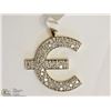 Image 1 : #49-14KT YELLOW GOLD DIAMOND EURO SHAPE PENDANT