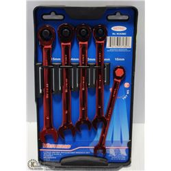 WESTWARD METRIC 5 PIECE RACHETING WRENCH SET