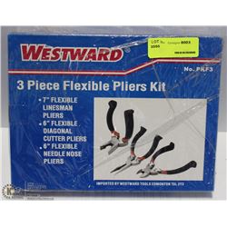 3 PIECE WESTWARD FLEXIBLE PLIER SET